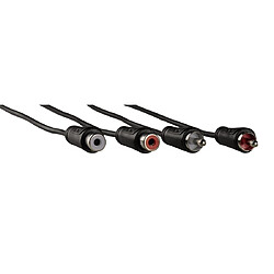 HAMA Rallonge audio, 2 RCA mâles - 2 RCA femelles, 1,5 m