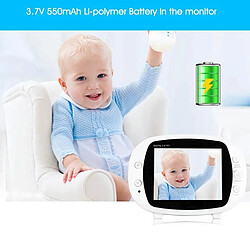 Babyphone Camera Sans Fil 3.5 Pouces Vision Nocturne Audio Bidirectionnel YONIS