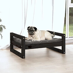 Avis Maison Chic Niche Lit pour chien | Panier couchage pour chien Noir 65,5x50,5x28 cm Bois de pin solide -GKD66500