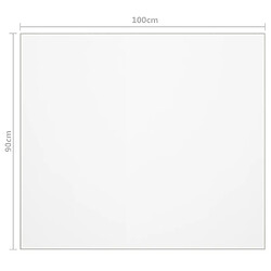 vidaXL Protecteur de table transparent 100x90 cm 2 mm PVC pas cher