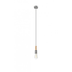 Lumière Suspension design Simon Bois,acier Argent 1 ampoule 94cm