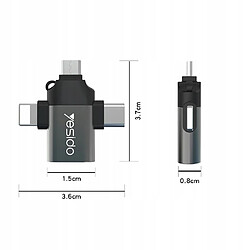 Avis GUPBOO YESIDO Adaptateur OTG 3 en 1 TYPE-C/MICRO USB/FOUDRE,JL656