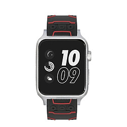 Avis Wewoo Bracelet noir + rouge pour Apple Watch Series 3 & 2 & 1 en silicone de mode d'électrocardiogramme 38mm +