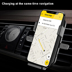 Wewoo Chargeur voiture pour iPhone, Galaxy, Sony, Lenovo, HTC, Huawei, et autres Smartphones T3 5V 1.5A Gravity Titulaire De Sortie D'air Vent Rapide Sans Fil Chargeur,