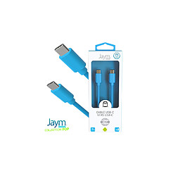 Jaym Câble USB-C vers Type-C 3A - 1,5 mètres - Collection POP - Bleu