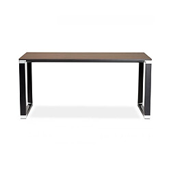 Mes Bureau 160x80x74 cm avec plateau noyer et piètement noir - SYRA