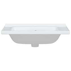 Acheter vidaXL Évier salle de bain blanc 71x48x19,5 cm rectangulaire céramique