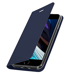 Housse iPhone SE 2020 et 2022, 7 et 8 Porte-carte Support Dux Ducis bleu nuit