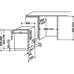 Lave-vaisselle 60cm 14 couverts 44db tout intégrable - wric3c34pe - WHIRLPOOL pas cher