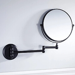 Universal Miroir de maquillage 8 pouces 3 fois agrandissement 360 ° pivotant extensible double face miroir de salle de bains pivotant