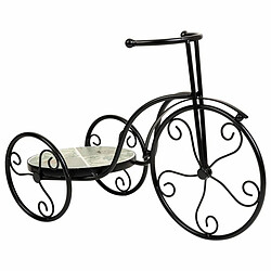 Sous-pot Alexandra House Living Noir Fer Carrelage Bicyclette 23 x 36 x 53 cm