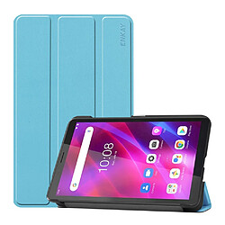 Enkay Etui en PU antichoc, avec support à trois volets bleu clair pour votre Lenovo Tab M7/M7 (2nd Gen)/M7 (3rd Gen)