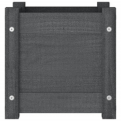 Acheter vidaXL Jardinières d'extérieur 2 pcs Gris 31x31x31 cm Bois de pin