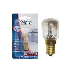 Whirlpool Ampoule four e14 t25 - 25w - 220v longueur 55mm x diam 23mm