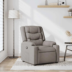 vidaXL Fauteuil inclinable Taupe Tissu