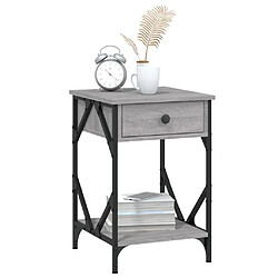 Acheter Maison Chic Table de chevet,Table de nuit,Table d'appoint pour salon sonoma gris 40x42x60 cm bois d'ingénierie -MN81731