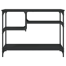 Avis vidaXL Table console avec étagères noir 100x35x75 cm