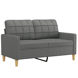 Avis Maison Chic Ensemble de canapés 2 pcs avec coussins, Canapé droit Sofa pour Salon Gris foncé Tissu -GKD920809