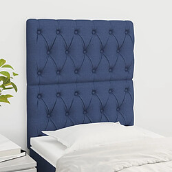 Maison Chic Lot de 2 Têtes de lit design Bleu pour chambre - Décoration de lit 80x7x78/88 cm Tissu -MN37999