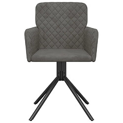 Avis vidaXL Chaises pivotantes à manger lot de 2 Gris foncé Velours