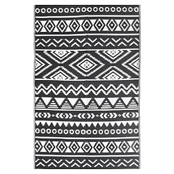 vidaXL Tapis d'extérieur Noir 140x200 cm PP