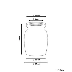 Avis Beliani Vase à fleurs AMIDA fait à la main Céramique 18 cm Blanc