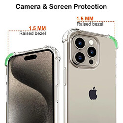 Coque Silicone Transparente Angles Renforces + Verre Trempe et Protection Camera Arriere Pour iPhone 15 Pro Little Boutik®