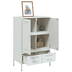 Acheter vidaXL Buffet haut blanc 68x39x101,5 cm acier