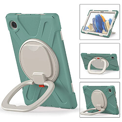 Coque en silicone avec béquille rotative à 360° Vert émeraude pour Samsung Galaxy Tab A8 10.5 (2021)