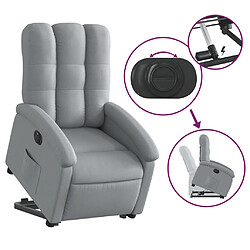 Acheter vidaXL Fauteuil inclinable électrique gris clair tissu