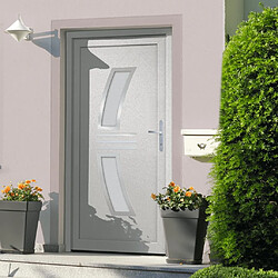 vidaXL Porte d'entrée Blanc 108x208 cm PVC