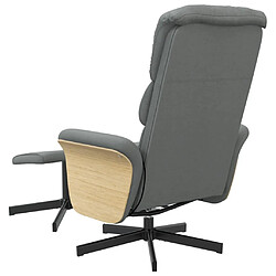 Acheter vidaXL Fauteuil de massage inclinable et repose-pieds gris foncé tissu