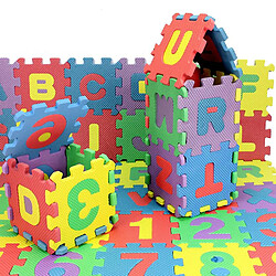 Universal Tapis de jeu pour enfants Lettres et chiffres Coussin mousse souple Coussin puzzle 72 pièces