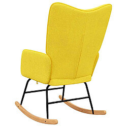 Acheter vidaXL Chaise à bascule Jaune moutarde Tissu