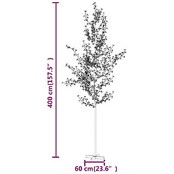 vidaXL Arbre à LED fleur de cerisier 672 LED Blanc chaud 400 cm pas cher