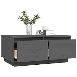 Acheter vidaXL Table basse Gris 80x50x35 cm Bois massif de pin