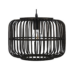 Beliani Lampe suspension MACHEKE Bambou Noir