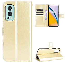 Htdmobiles Housse pour OnePlus Nord 2 5G - etui coque pochette portefeuille + film ecran - OR