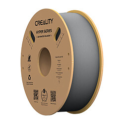 Creality Hyper PLA Filament 1,75 mm Haute fluidité Matériau d'impression 3D haute vitesse Bobine d'extrusion stable Dimensions 1 kg (2,2 lb) Précision +/- 0,03 mm Standard 1 rouleau - Gris