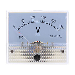 85c1 dc rectangle ampèremètre ampèremètre testeur analogique panneau voltmètre 0-250 v