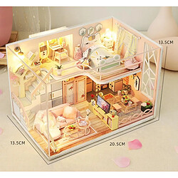 Acheter Dollhouse Miniature avec des Meubles, DIY Dollhouse Kit Plus Étanche À La Poussière, Creative Filles Rêver Maison, cadeau d'anniversaire ou D'autres