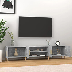 Avis Maison Chic Meuble TV scandinave - Banc TV pour salon gris béton 180x31,5x40 cm bois d'ingénierie -MN68898