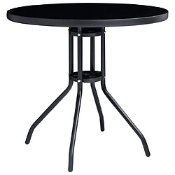 vidaXL Ensemble de bistro 5 pcs noir et anthracite