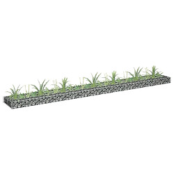 Maison Chic Jardinière,Lit surélevé - Bac à fleurs - pot de fleur à gabion Acier galvanisé 270x30x10 cm -GKD38799