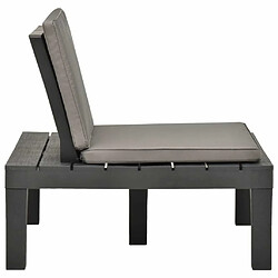 Avis Maison Chic Chaise de salon de jardin - Fauteuil d'extérieur avec coussin Plastique Anthracite -MN38642