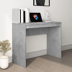 vidaXL Bureau Gris béton 90x40x72 cm Bois d'ingénierie