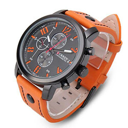 Justgreenbox Montre à quartz en cuir de sport de loisirs de mode - 1051540-NO.1 pas cher