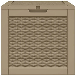 Acheter vidaXL Boîte de stockage de jardin marron clair 55,5x43x53 cm PP