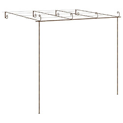 Avis vidaXL Pergola de jardin Marron antique 4x3x2,5 m Fer