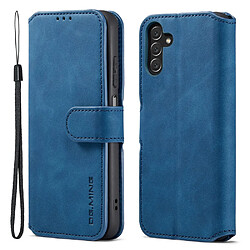 Etui en PU DG.MING style rétro, fermoir magnétique avec support bleu pour votre Samsung Galaxy A13 5G